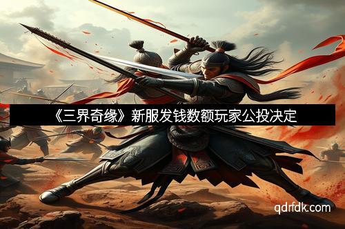 《三界奇缘》新服发钱数额玩家公投决定